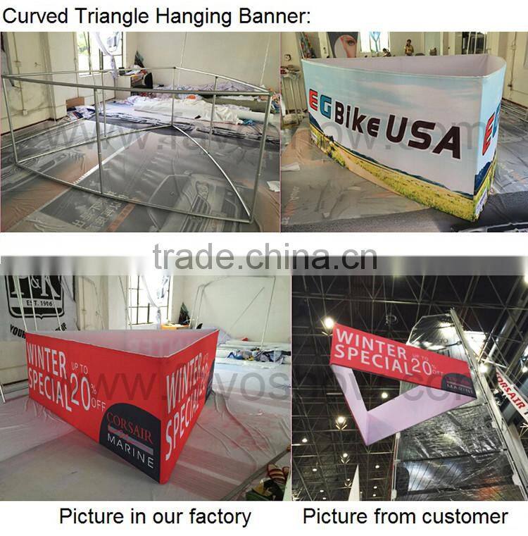 Company Advertising Exhibition Hanging Banner From Ceiling