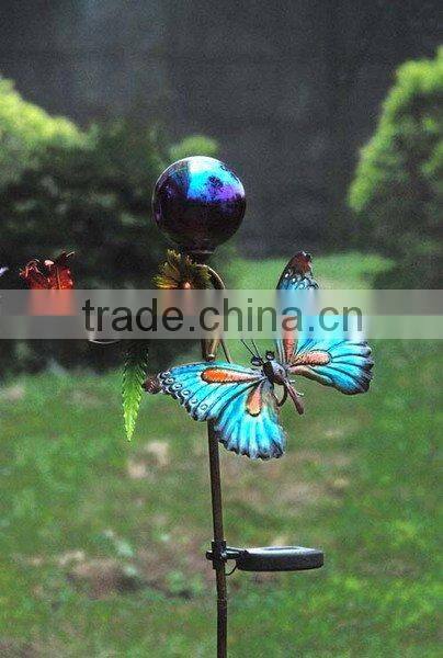 metal butterfly solar light garden