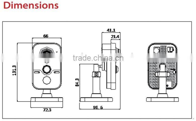 1.3MP Hikvision wifi ip camera with POE (4mm lens DS-2CD2412F-I(W)