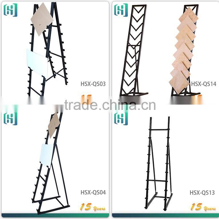 black powder coat metal custom ceramic tile display stand HSX-S0356