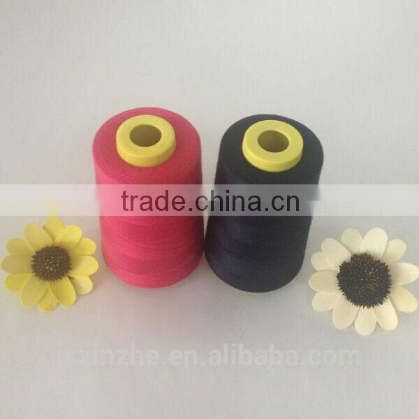 High tenacity 40S/2 dyed spun polyester Sewing Thread 3000Y 5000Y 8000Y