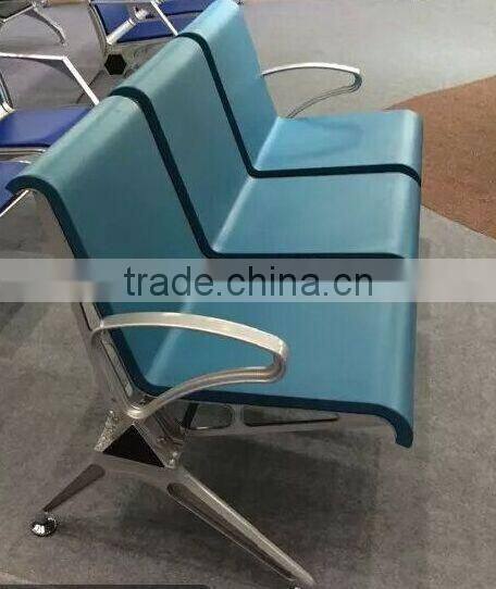 3-seater PU moulded foam waiting chair
