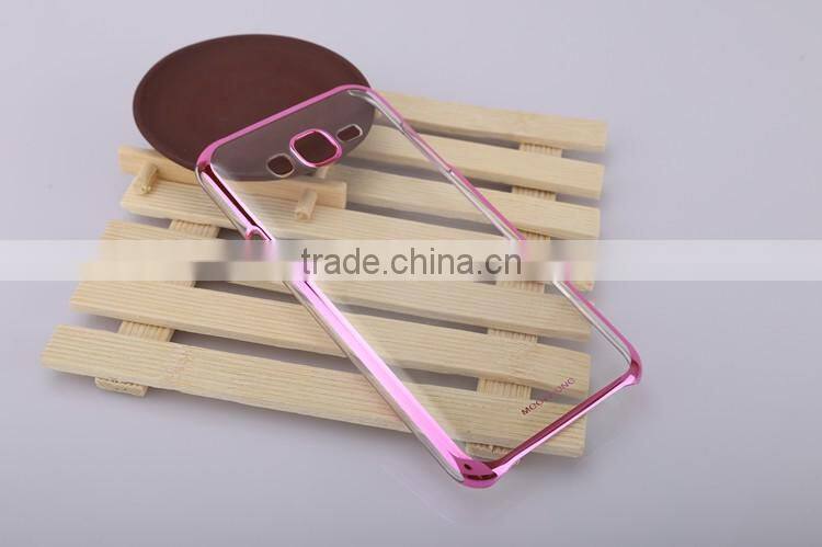 Ultra Thin Electroplating Transparent Soft TPU Phone Back Cover for Samsung Galaxy j7