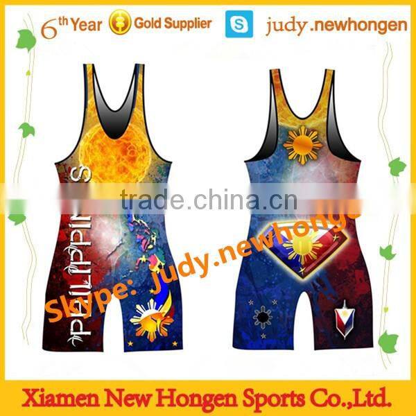 wholesale low cut custom wrestling singlet
