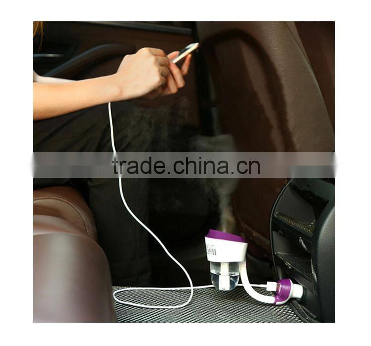 New products 2016 fashion mini nanum car humidifier with usb interface