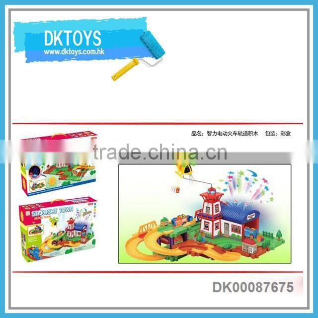 Inteligent b/o projection train block for kids