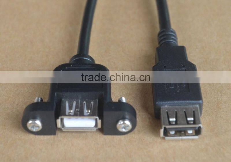 Panel mount USB 2.0 panel mount A socket with screws to 5 pin motherboard