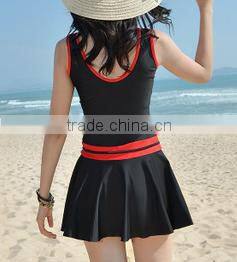 BSC110 New women fashion tight one piece pure skirt bikini swimwear