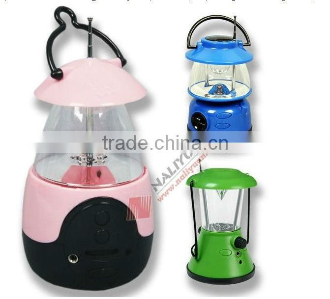 2013 Hot sale Lantern fm auto scan radio LED lamp lantern fm radio