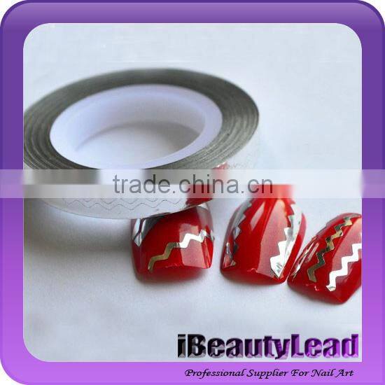 New coming 12 colors wave striping tapes nail tapes