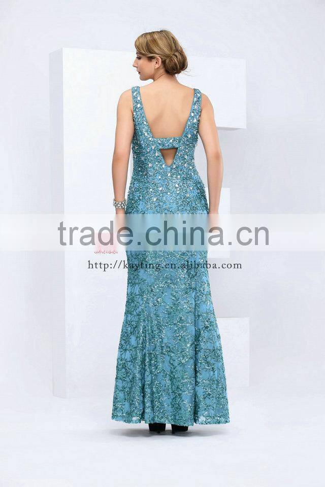 Sexy sleeveless deep v-neck sequins plus size rockabilly dress