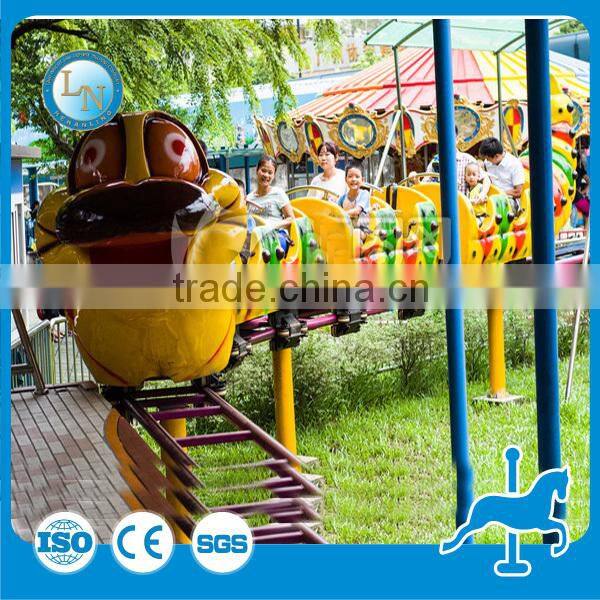 Mini roller coaster ride!!! Amusement park outdoor ride worm roller coaster for sale