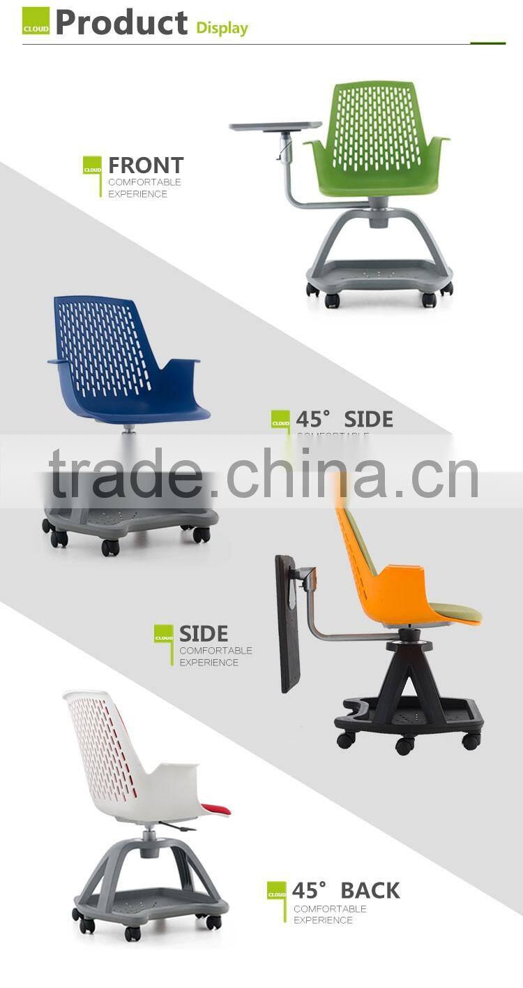 2016 creative design school chair with tablet