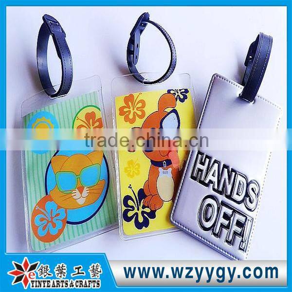 Customzied promotional cheap soft pvc standard size pvc luggage tag