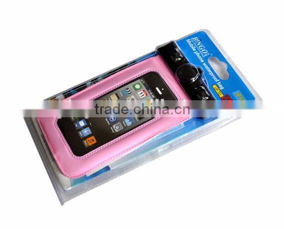 High qulity pvc waterproof bag for mobile hone waterproof pouch for iPhone