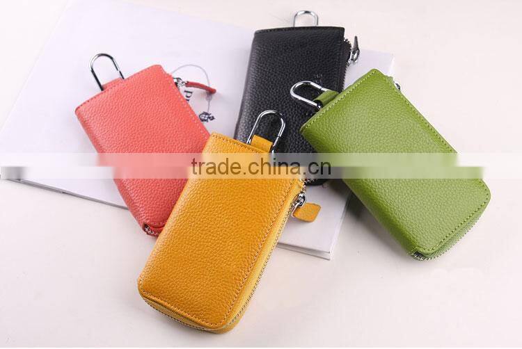 Girls leather key chain car key wallet wholesale