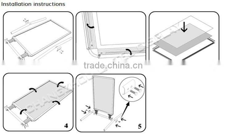H shape steel based aluminum poster sign board
