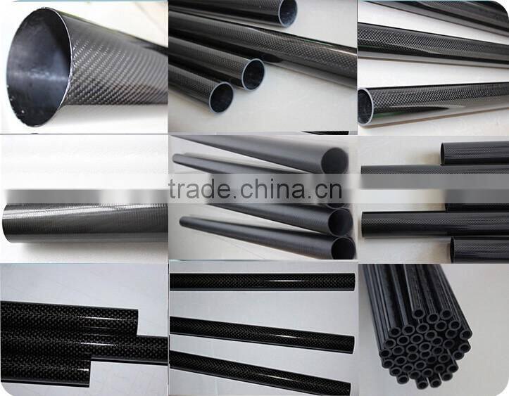 Roll wrapped 3K twill/plain pattern customize specification carbon fiber tube price
