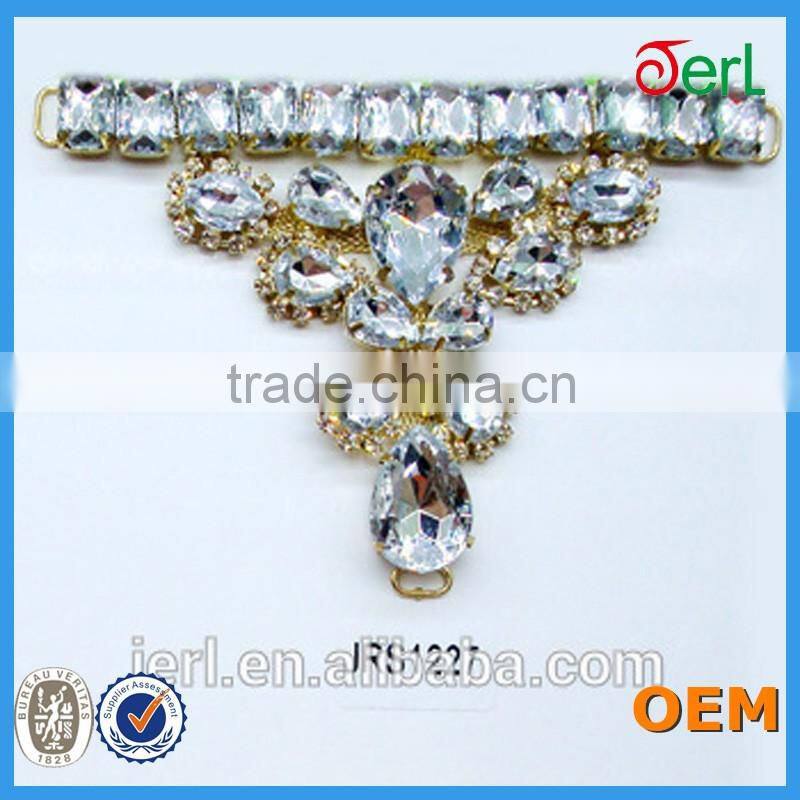 Glass sandal ornament decoration rhinestone flip flop accessories