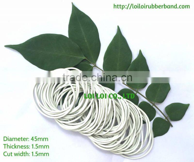 Wholesale rubber band for money - Size 18 Durable Wide Solid White Color Natural Rubber Band Unbreakable and Elastic