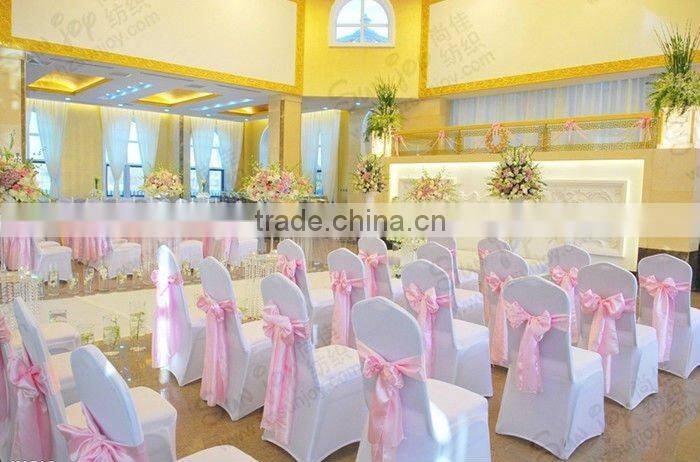 Single face pink wide satin sashes for weddings