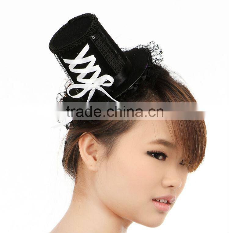 MYLOVE black fascinator party hat festival headwear MLGM036