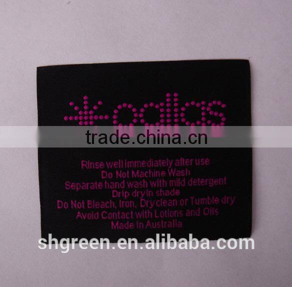 baseball cap weaving/woven epaulet label