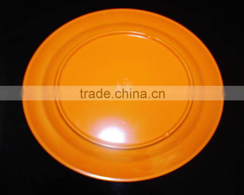 high quality cutomized unbreakable 100% 12" melamine food grade customized plastic serving pizza tray