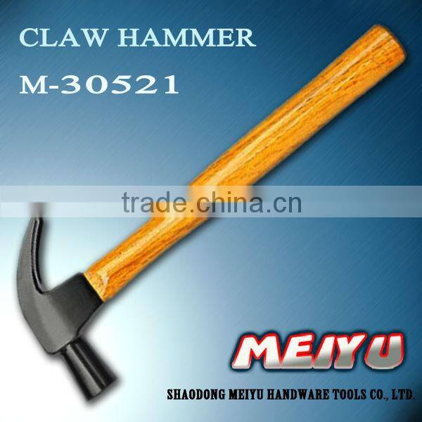 Germany type claw hammer tools with wooden handle