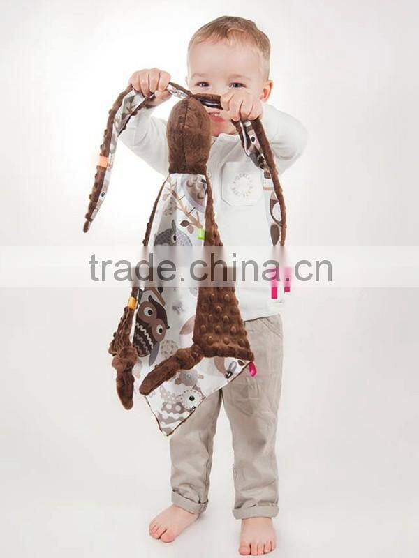 Colorful Christmas Tree Decorate Gift Cute Lovely Minky Bunny Blanket