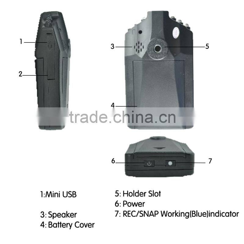 2.5 inch TFT LCD screen H198 security monitoring system the hd driver recorder mini DVR camera