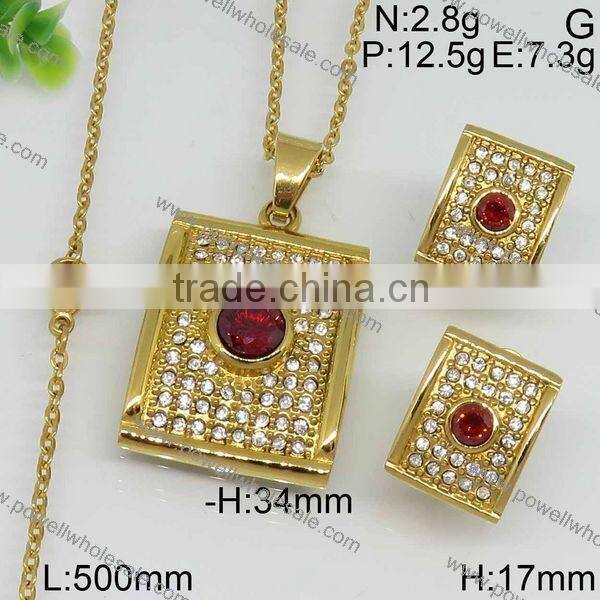 Hot deisgns wholesale jewelry from dubai gold plated jewelry set