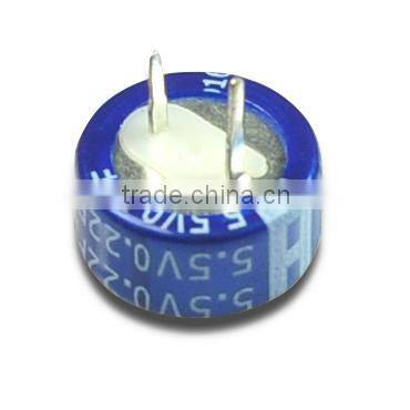 Coin type 1f 5.5v super capacitor for solar led light