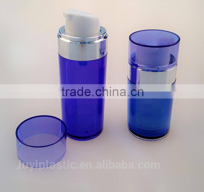 full set of cream jar and bottle in purple color for skin care products