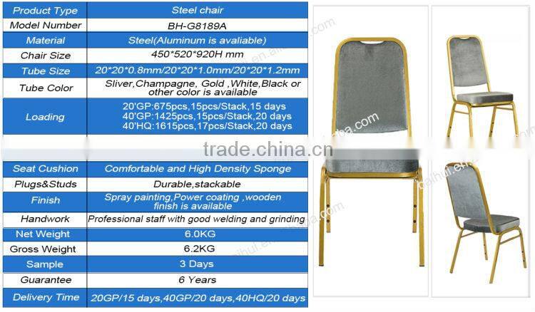 hotel furniture manufacture steel stacking banquet chair hotel chair dining chair