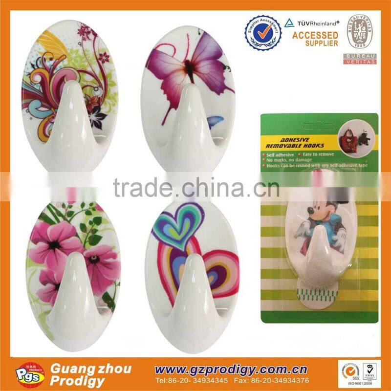 Removable hanging hooks, self adhesive jumbo hook