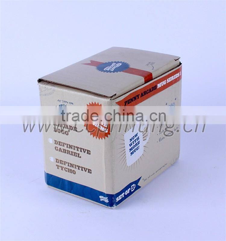 Tuck top corrugated box cardboard mug box packaging