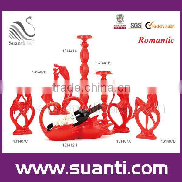 New products chinese souvenir red decorative flower vase for wedding