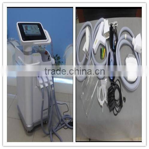 Professional 3 handpiece pain free hair removal SHR ipl machine