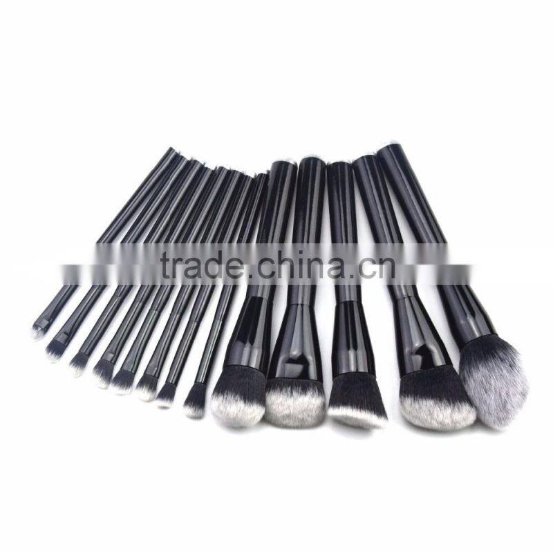 Best selling products! 13pcs / 15pcs black wood handle cosmetics make up brushes professional make up brush set !!!
