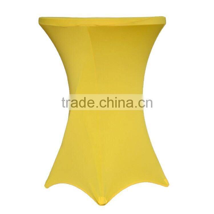 LZB016 fashionable solid color blue cocktail table cover for sale
