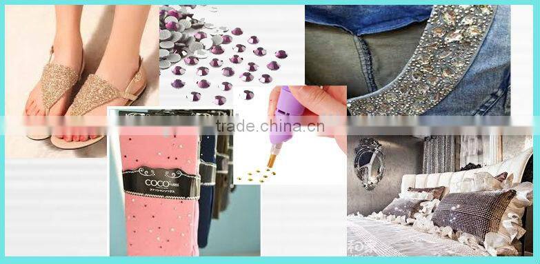 Plastic handle non flat back rhinestones