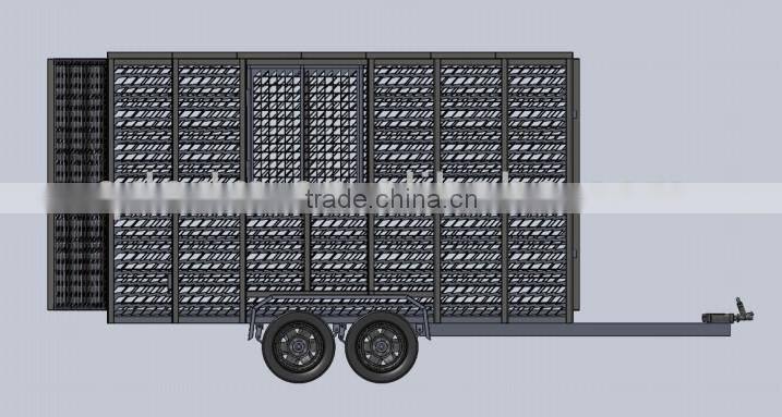 Powder coated galvanized Rubbish trailer