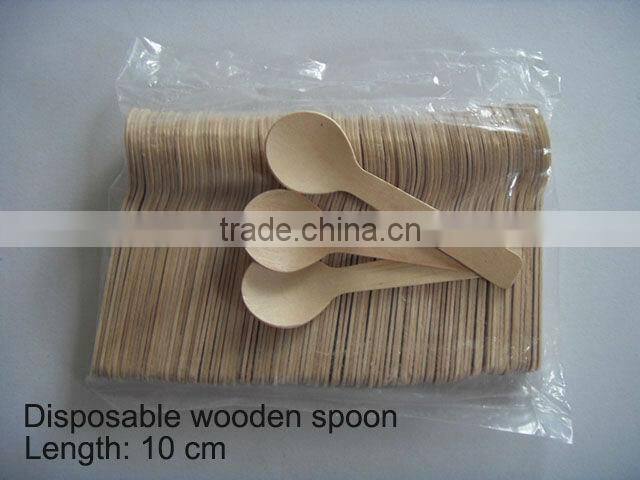 disposable wooden spoon