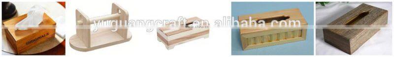 vintage style rectangular wooden facial tissue box holder