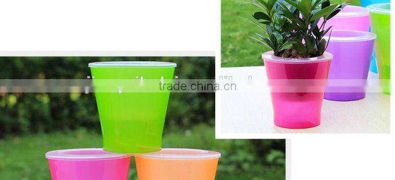 Self watering planter flower pot water level indicator home office pot