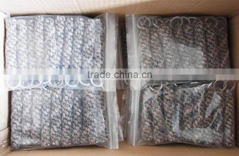 Two Colors Round Braid Glacier Paracord Keychain