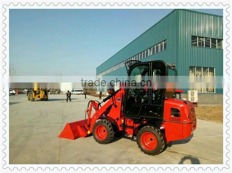 0.8TN 2M dumping height mini wheel loader CS908 with EATON motor