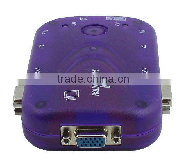New 2 Port KVM Keyboard Video VGA/SVGA Mouse Switch Box