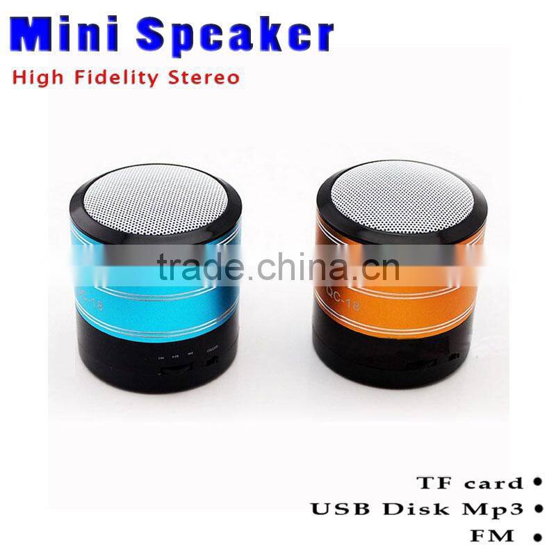 Portable laptop mini speaker USB Digital MP3 Player support HiFi U disk TF card LCD FM Radio LED light mini speaker